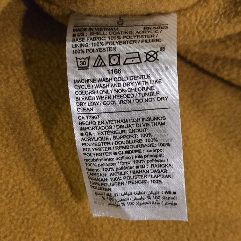 Old Navy Puffer Coat Size L Mustard - Picture 4 of 6